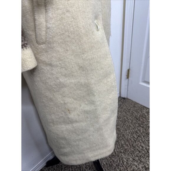 Vintage Pierre Desmarais Woman S Wool Coat Jacket Belted Hippie Parka Hooded - Picture 3 of 11